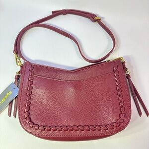 NEW Women’s Macy’s Style & Co Feed Small Burgundy Crossbody Bag